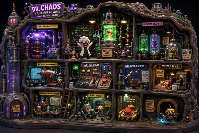 Villain Lair Cutaway Dioramas