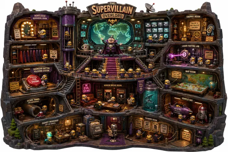Villain Lair Cutaway Dioramas