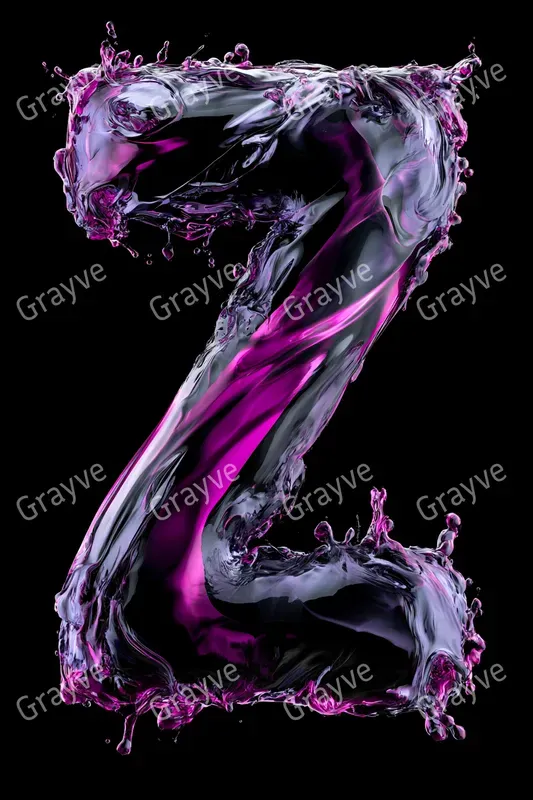 Liquid Metal Splash Typography