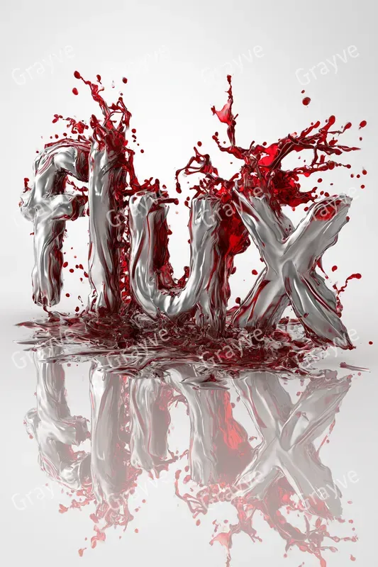 Liquid Metal Splash Typography