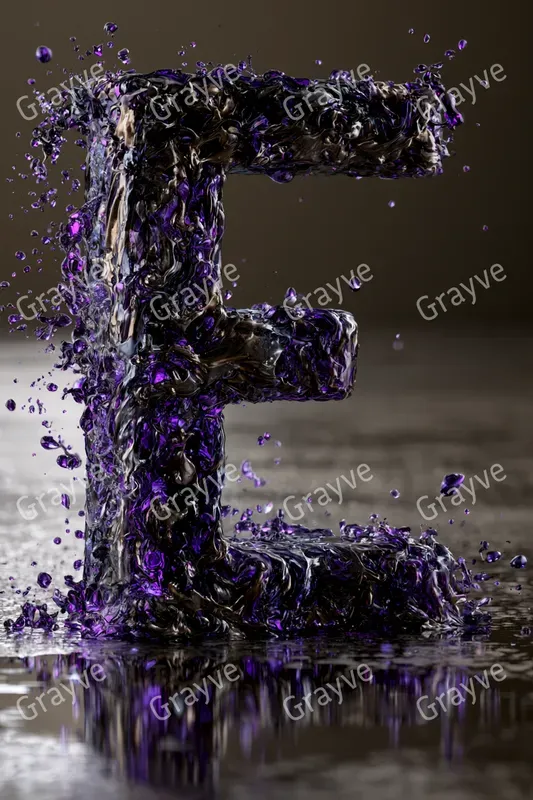 Liquid Metal Splash Typography