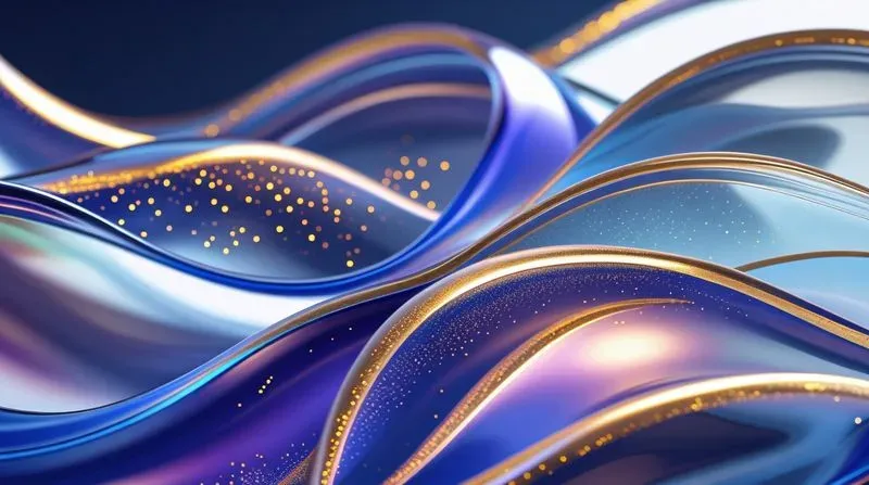 3D Fluid Glass Waves UI UX Backgrounds