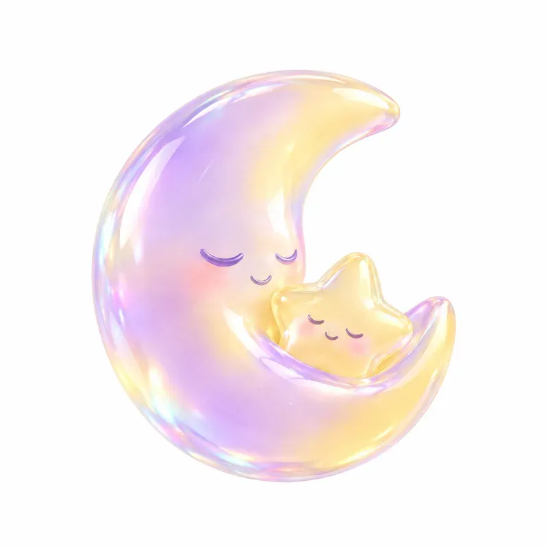 Pastel Glassmorphism 3D Cliparts