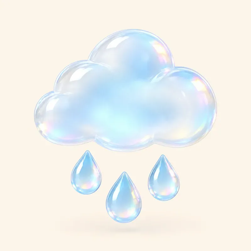 Pastel Glassmorphism 3D Cliparts
