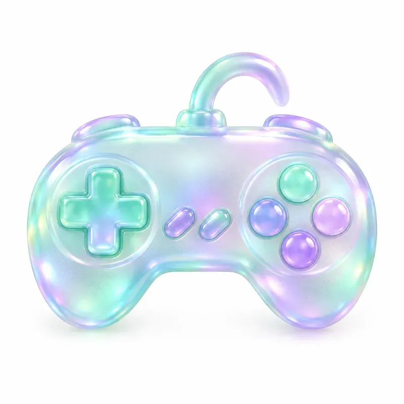 Pastel Glassmorphism 3D Cliparts