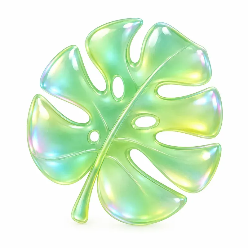 Pastel Glassmorphism 3D Cliparts