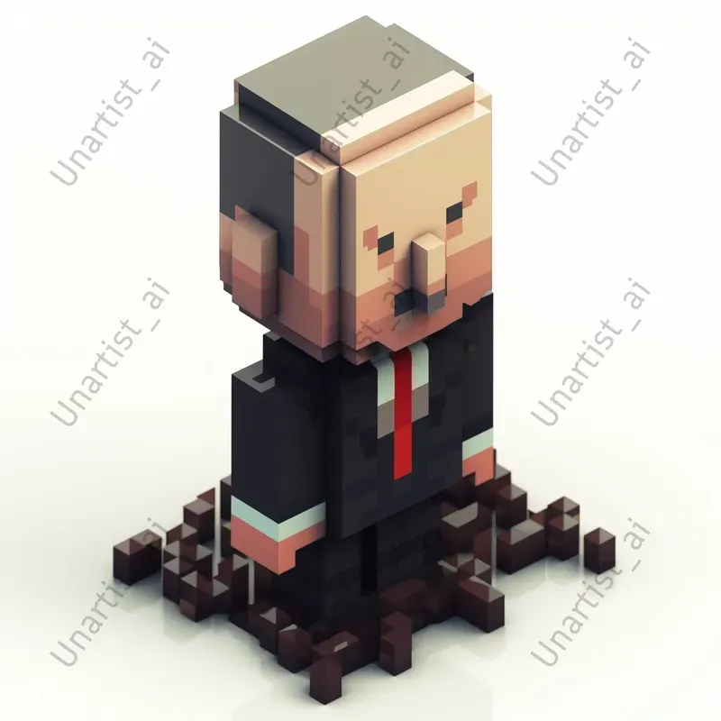 3D Voxel Famous Portraits
