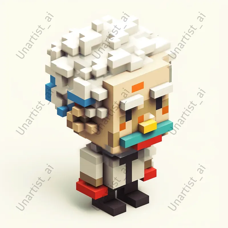 3D Voxel Famous Portraits
