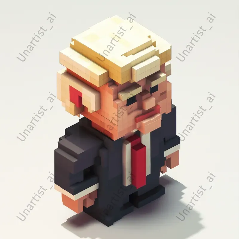 3D Voxel Famous Portraits
