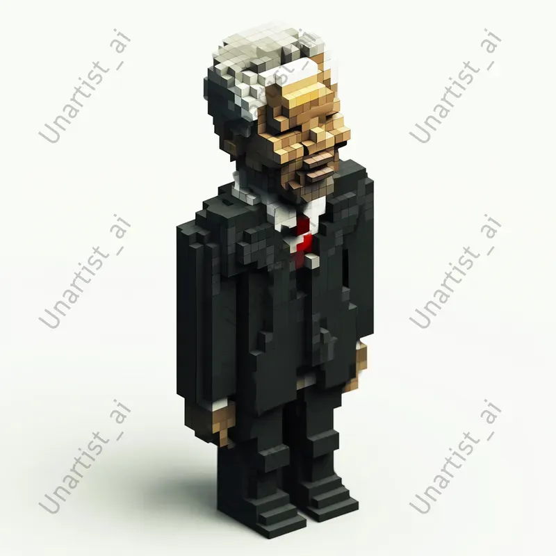 3D Voxel Famous Portraits