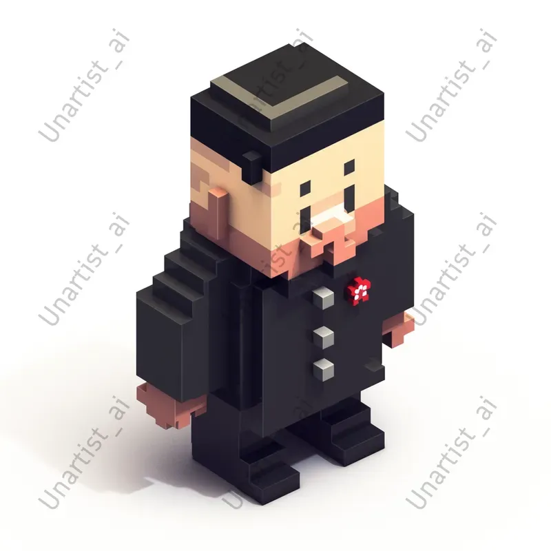 3D Voxel Famous Portraits
