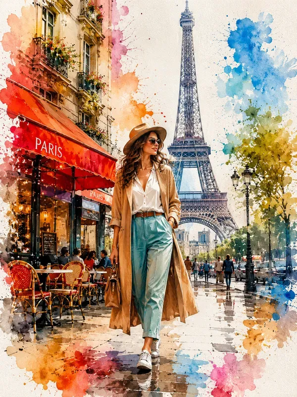 Vibrant Watercolor Travel Poster Generator