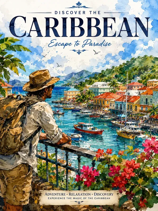 Vibrant Watercolor Travel Poster Generator