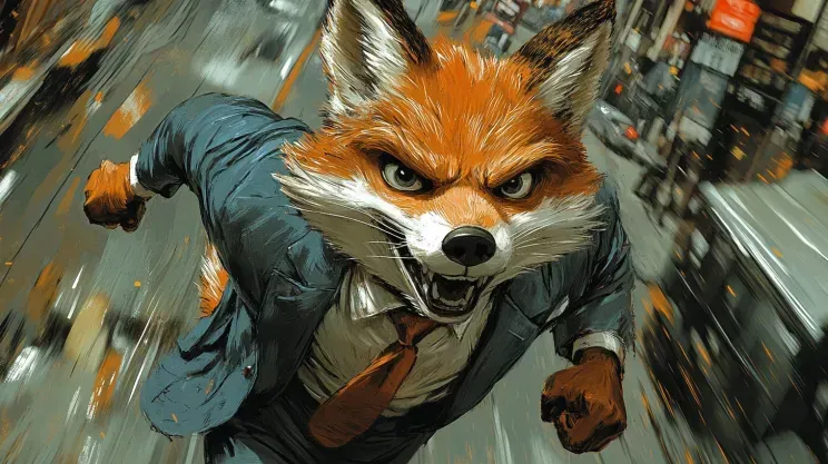 Animalinspired Comic Action Scenes