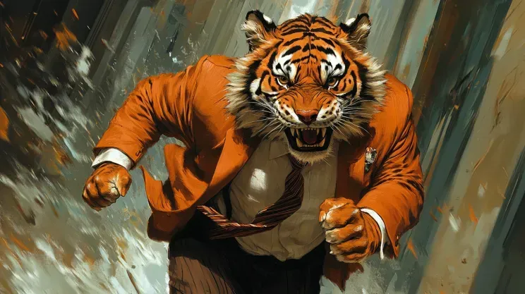 Animalinspired Comic Action Scenes