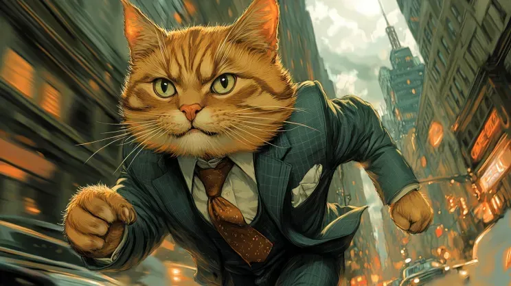 Animalinspired Comic Action Scenes