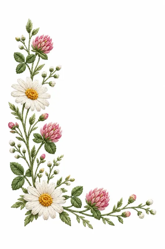 Wildflower Meadow Embroidery Motifs