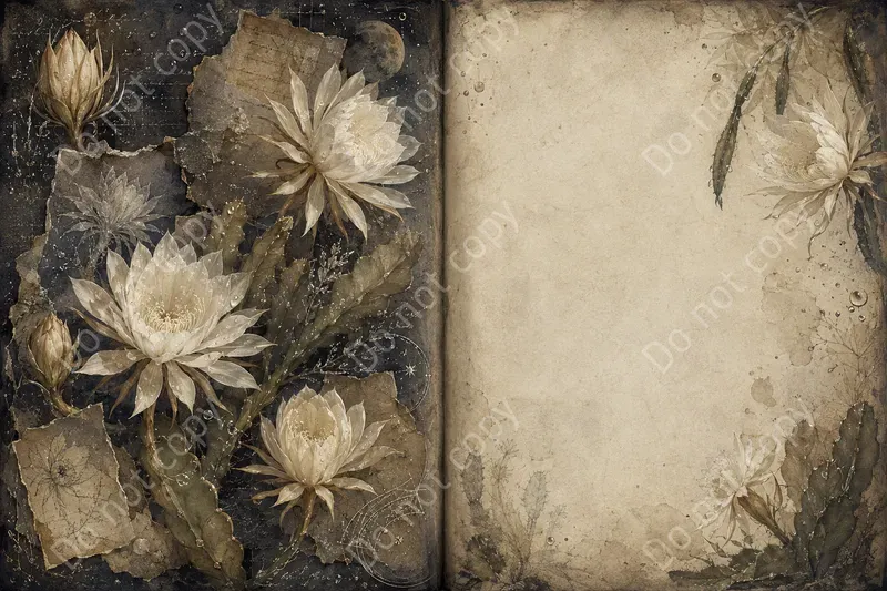 Moonflower Night Journal Spreads
