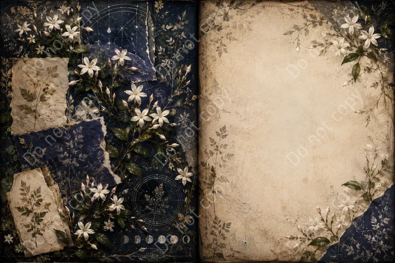 Moonflower Night Journal Spreads