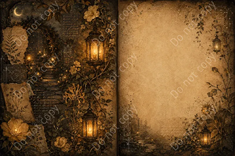 Moonflower Night Journal Spreads