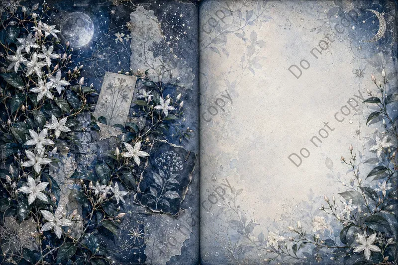 Moonflower Night Journal Spreads