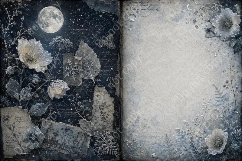 Moonflower Night Journal Spreads