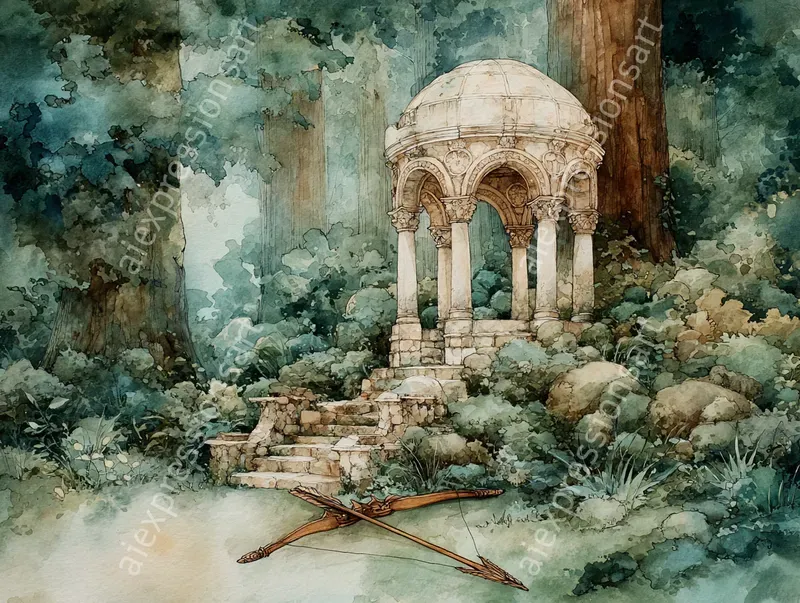 Vintage RPG Watercolor Locations