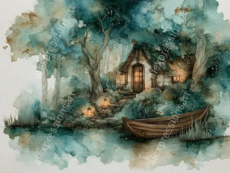 Vintage RPG Watercolor Locations