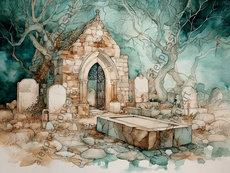 Vintage RPG Watercolor Locations