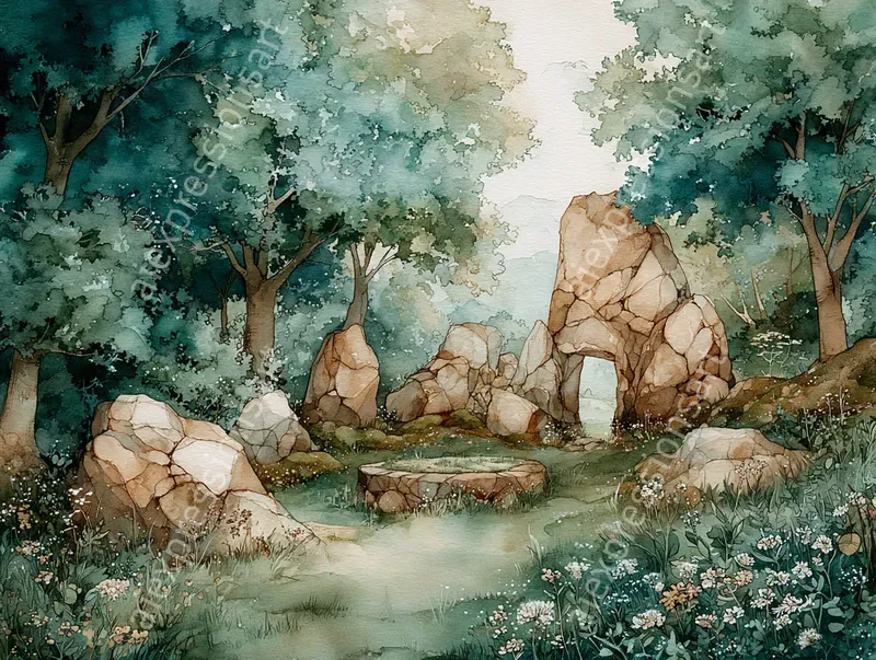 Vintage RPG Watercolor Locations