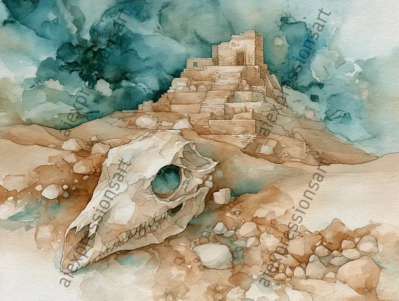 Vintage RPG Watercolor Locations