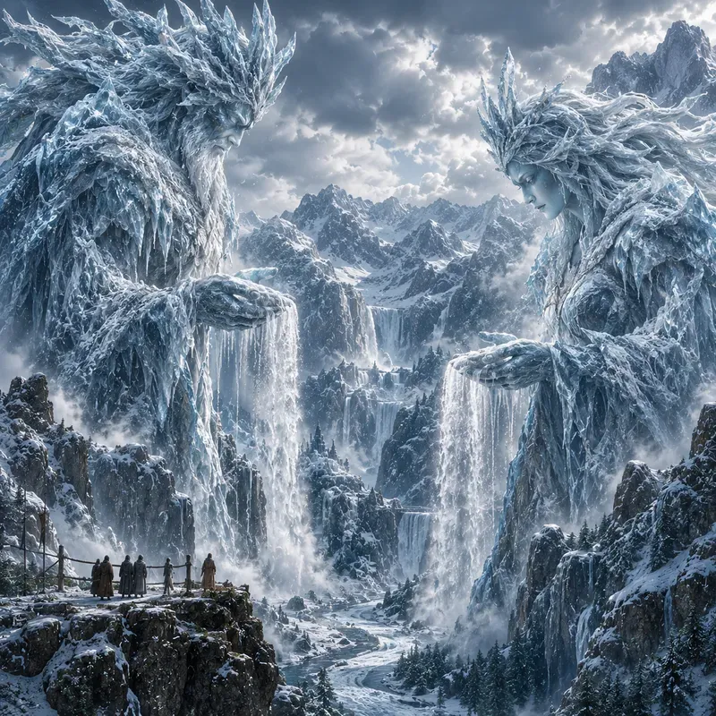 Colossal Waterfall Beings