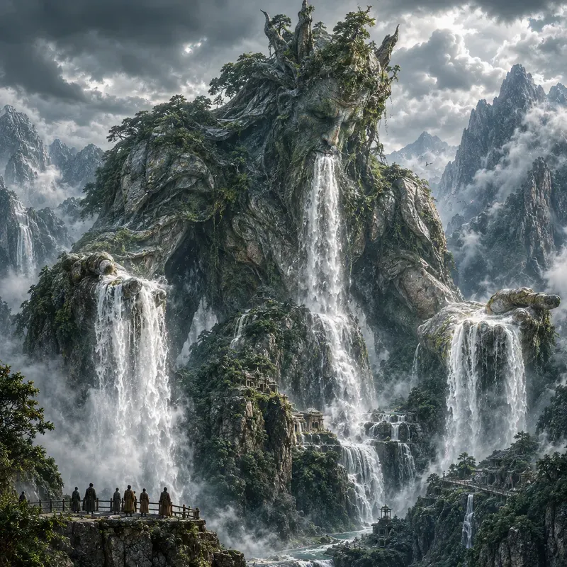 Colossal Waterfall Beings