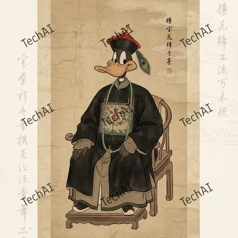 Qing Dynasty Imperial Cartoon Art