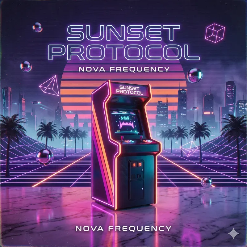 Retro Synthwave Album Art Generator