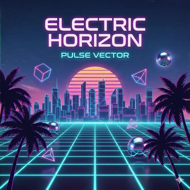 Retro Synthwave Album Art Generator