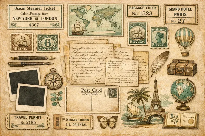 Vintage Junk Journal Ephemera Sets