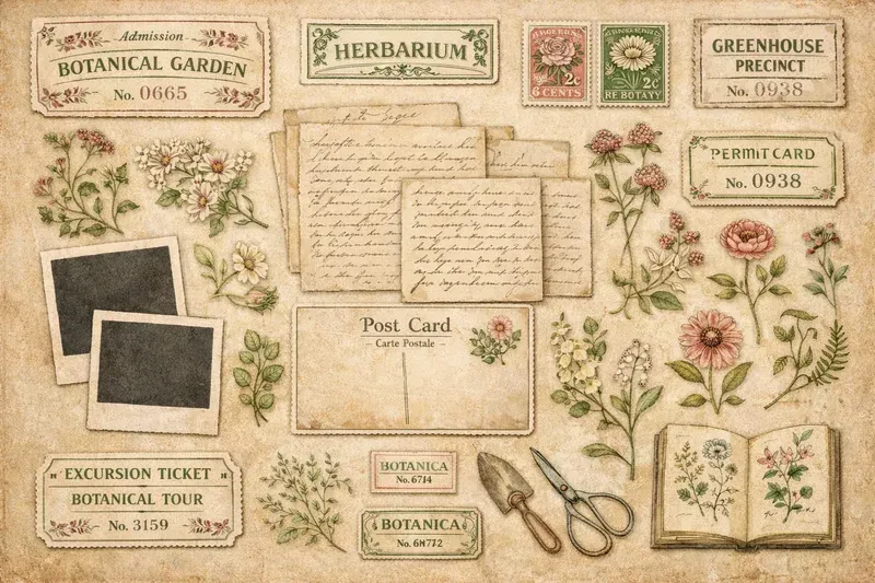 Vintage Junk Journal Ephemera Sets