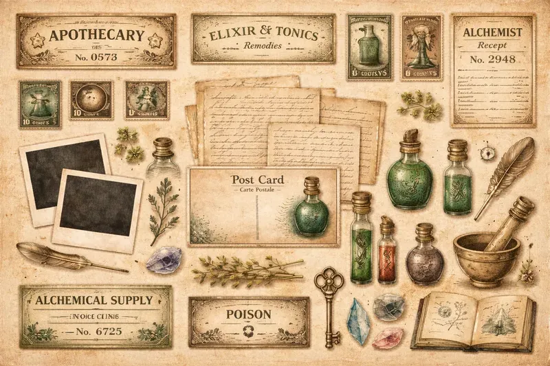 Vintage Junk Journal Ephemera Sets