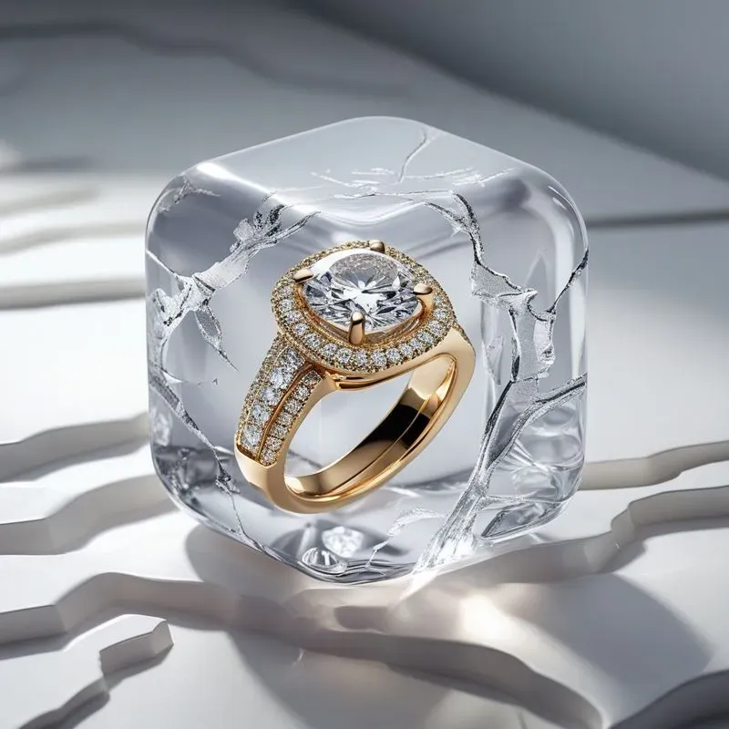 Luxury Products In Artistic Ice Cubes