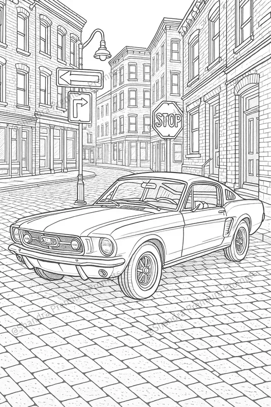 Vintage Cars Coloring Books For Teens