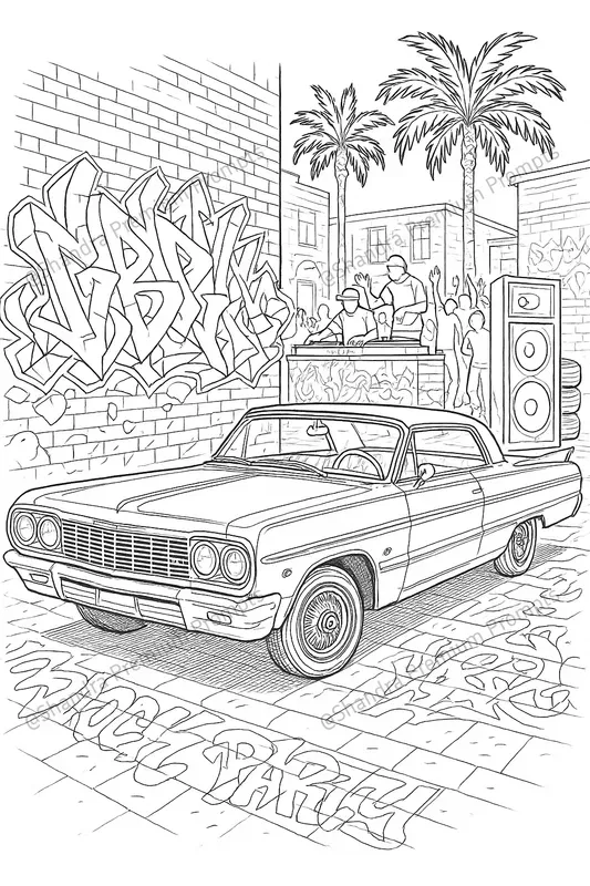 Vintage Cars Coloring Books For Teens