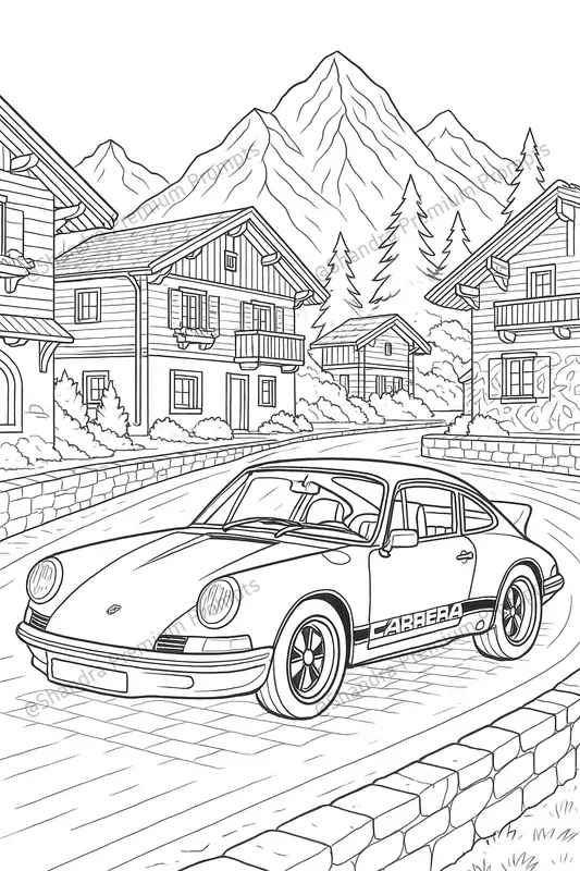 Vintage Cars Coloring Books For Teens