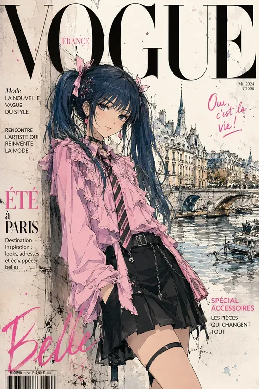 Mixed Media Anime Magazine Covers