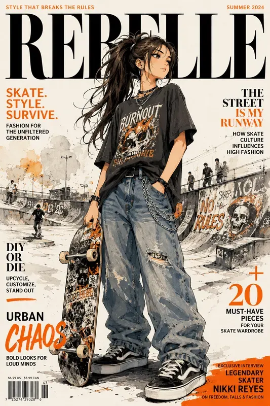 Mixed Media Anime Magazine Covers