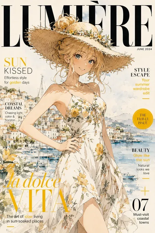 Mixed Media Anime Magazine Covers