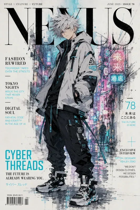 Mixed Media Anime Magazine Covers