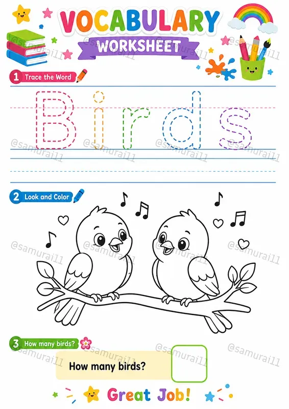 A4 Printable Vocabulary Worksheet Makers