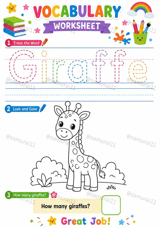 A4 Printable Vocabulary Worksheet Makers