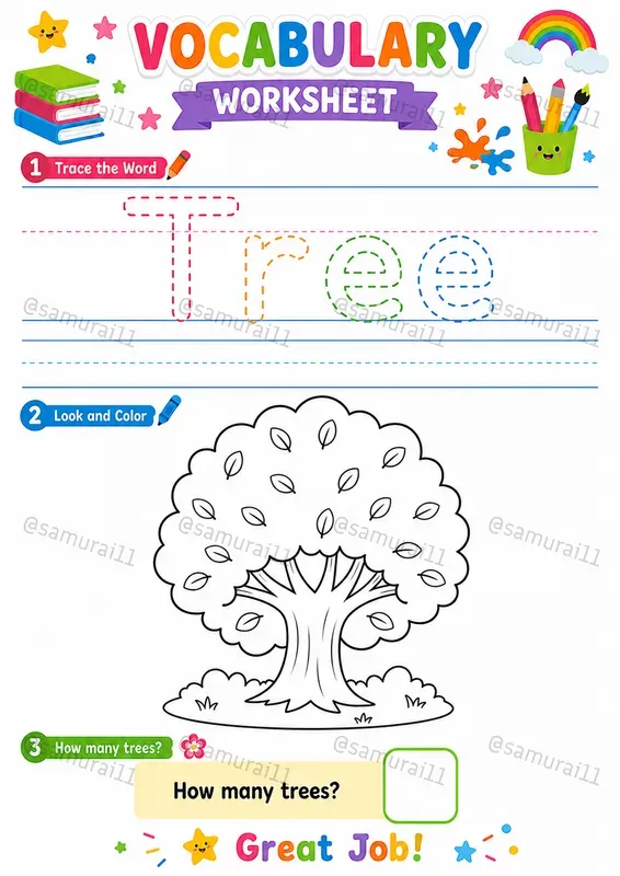 A4 Printable Vocabulary Worksheet Makers